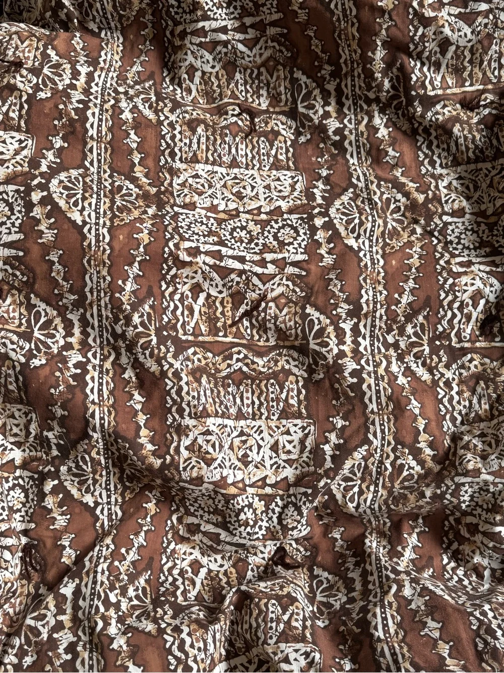 Vintage Polynesian/Hawaiian mid-century barkcloth inspired Quilt